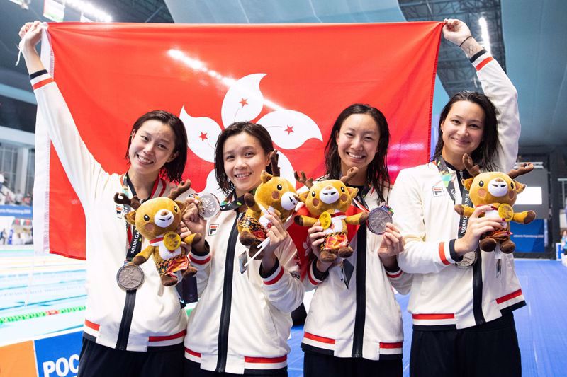 Chan Kin Lok and her team took the Silver medal in Women's 4x100m medley swimming relay and Bronze medal in Women's 4x200m freestyle swimming relay.