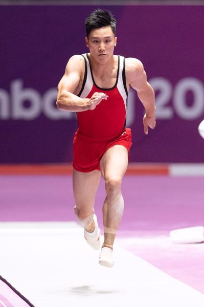 Shek Wai Hung won a Gold medal in gymnastics vault in men.
