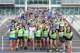 Mr David Mong, Chairman and CEO of Shun Hing Group took photo with all participating staff before the Olympic Fun Run.
